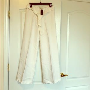 Loft wide legged pants with belt